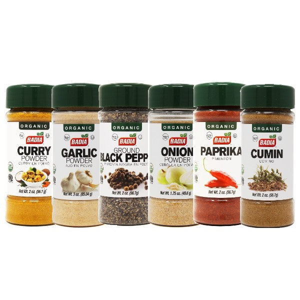 Organic Spices Basic Bundle - 6 Essential Spices for Flavorful Dishes!