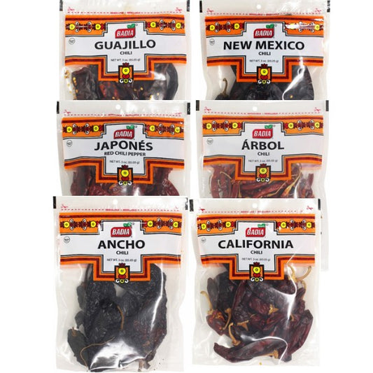 Badia Spices Mexican Chili Pepper Bundle - 6 Varieties for Spicing Up Your Favorite Dishes!