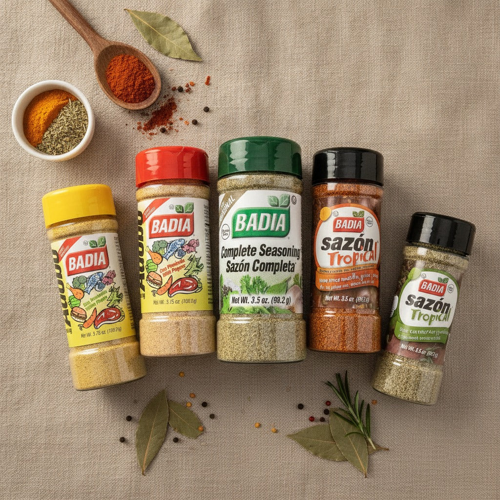 Badia Adobo, Sazón Tropical & Complete Seasoning Sampler Bundle — lifestyle
