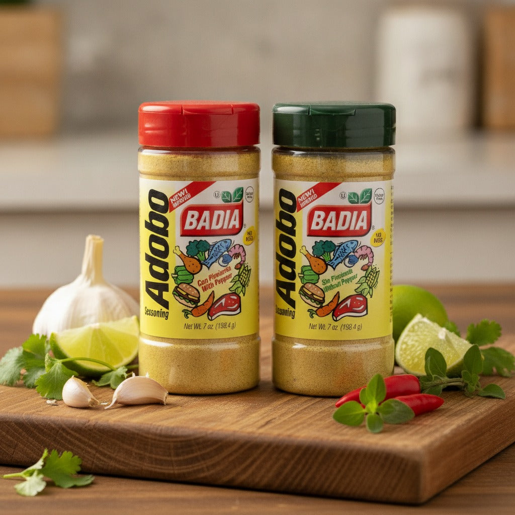 Badia Adobo with Pepper & Adobo without Pepper Bundle — lifestyle