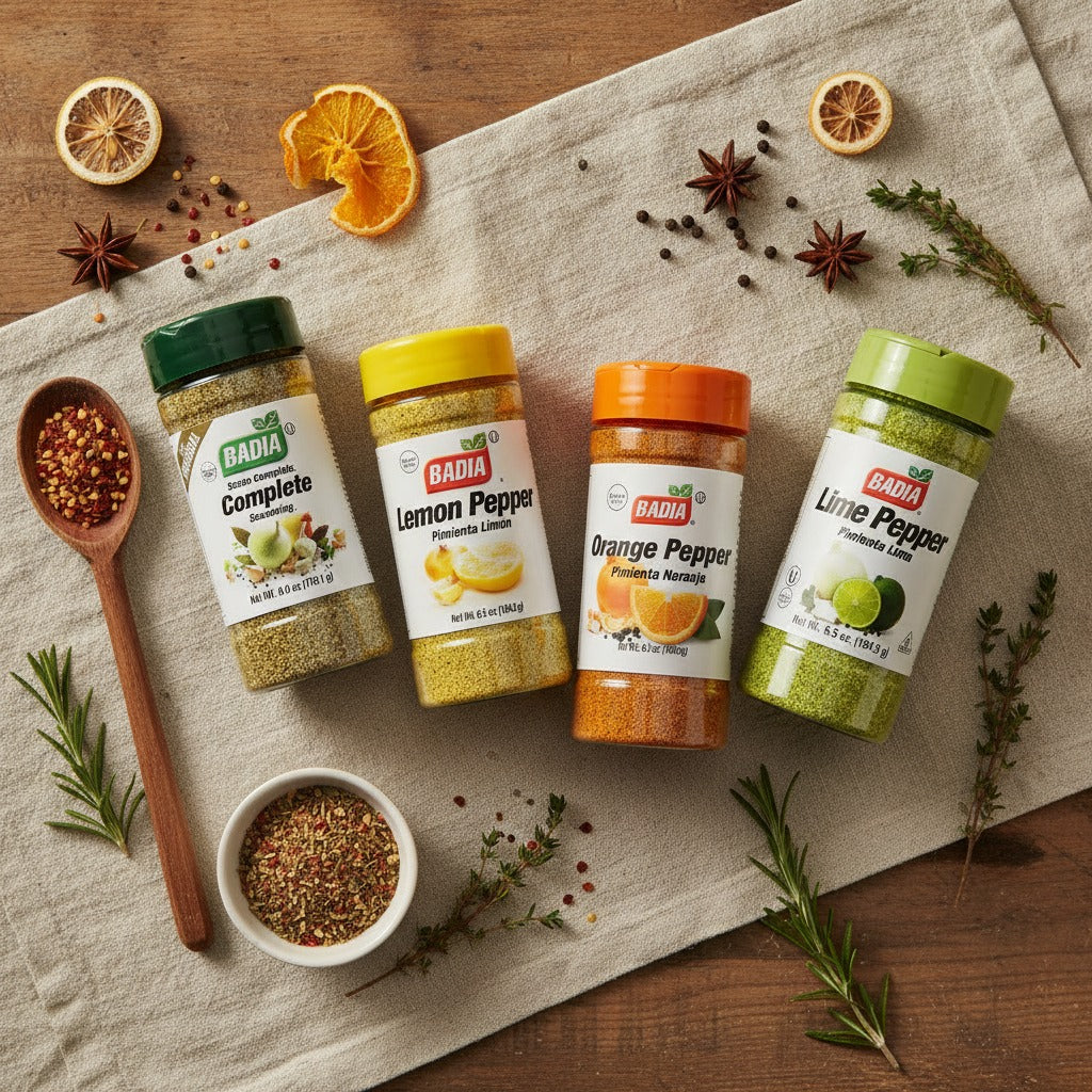 Badia Complete Seasoning, Lemon, Lime & Orange Pepper Bundle — lifestyle