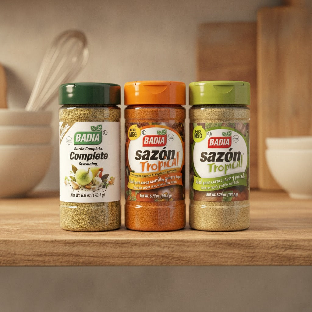 Badia Complete Seasoning, Sazón Tropical & Sazón Tropical with Coriander Annatto Bundle — lifestyle