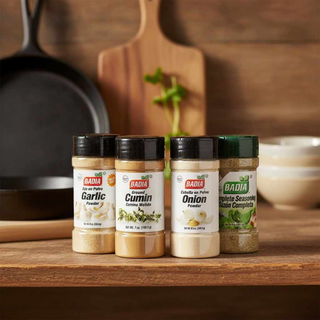 Badia Garlic Powder, Cumin, Onion Powder & Complete Seasoning Bundle — lifestyle