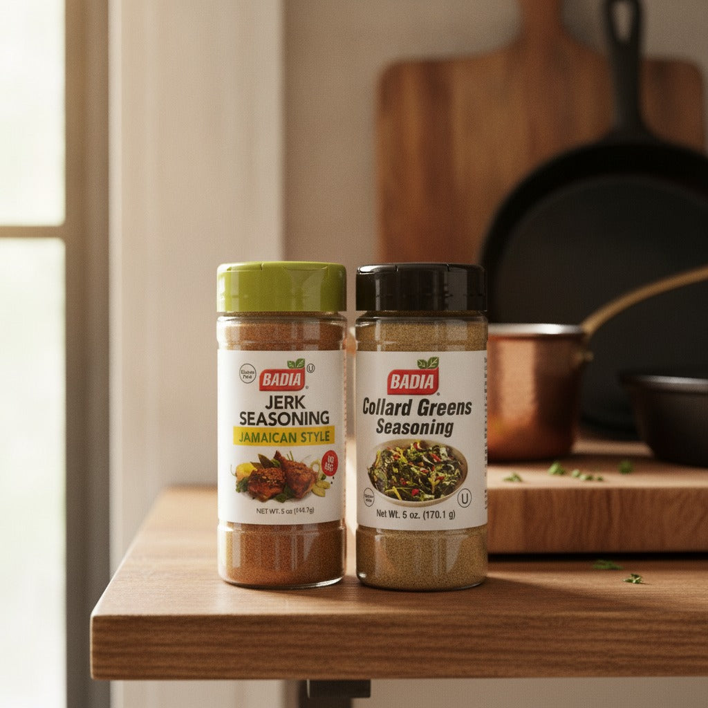 Badia Jerk Seasoning & Collard Greens Seasoning Bundle — lifestyle