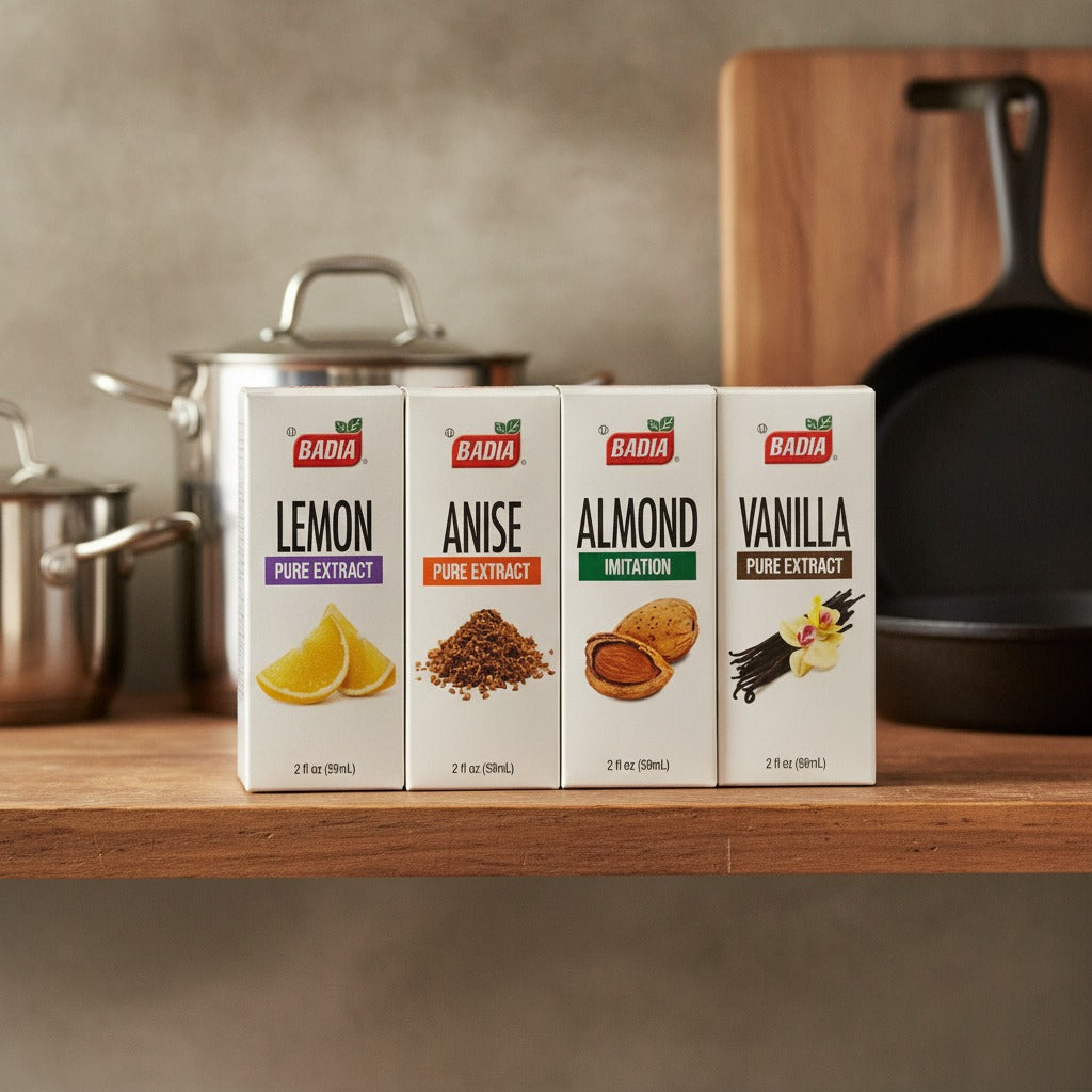 Badia Lemon, Almond, Anise & Vanilla Extracts Bundle — lifestyle