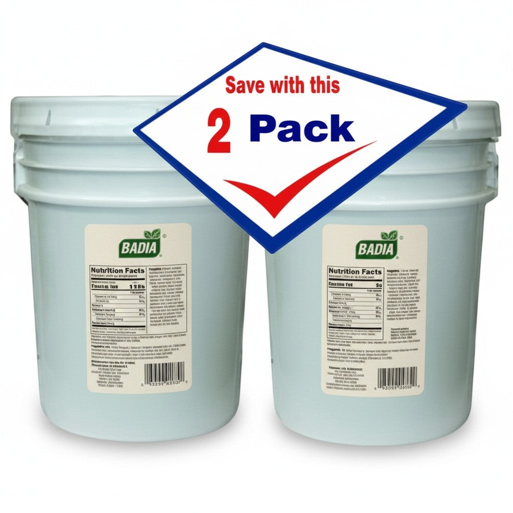 Bodega Badia Black Pepper Ground Spice, 20 lb containers, 2 pack. Ideal for kitchens and restaurants.