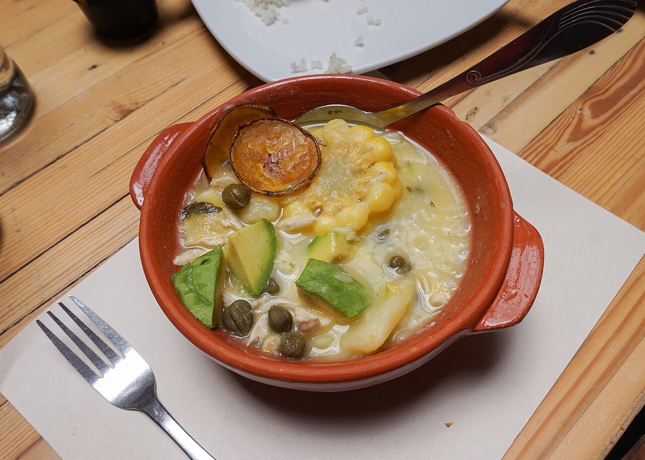 Ajiaco served in Bogotá