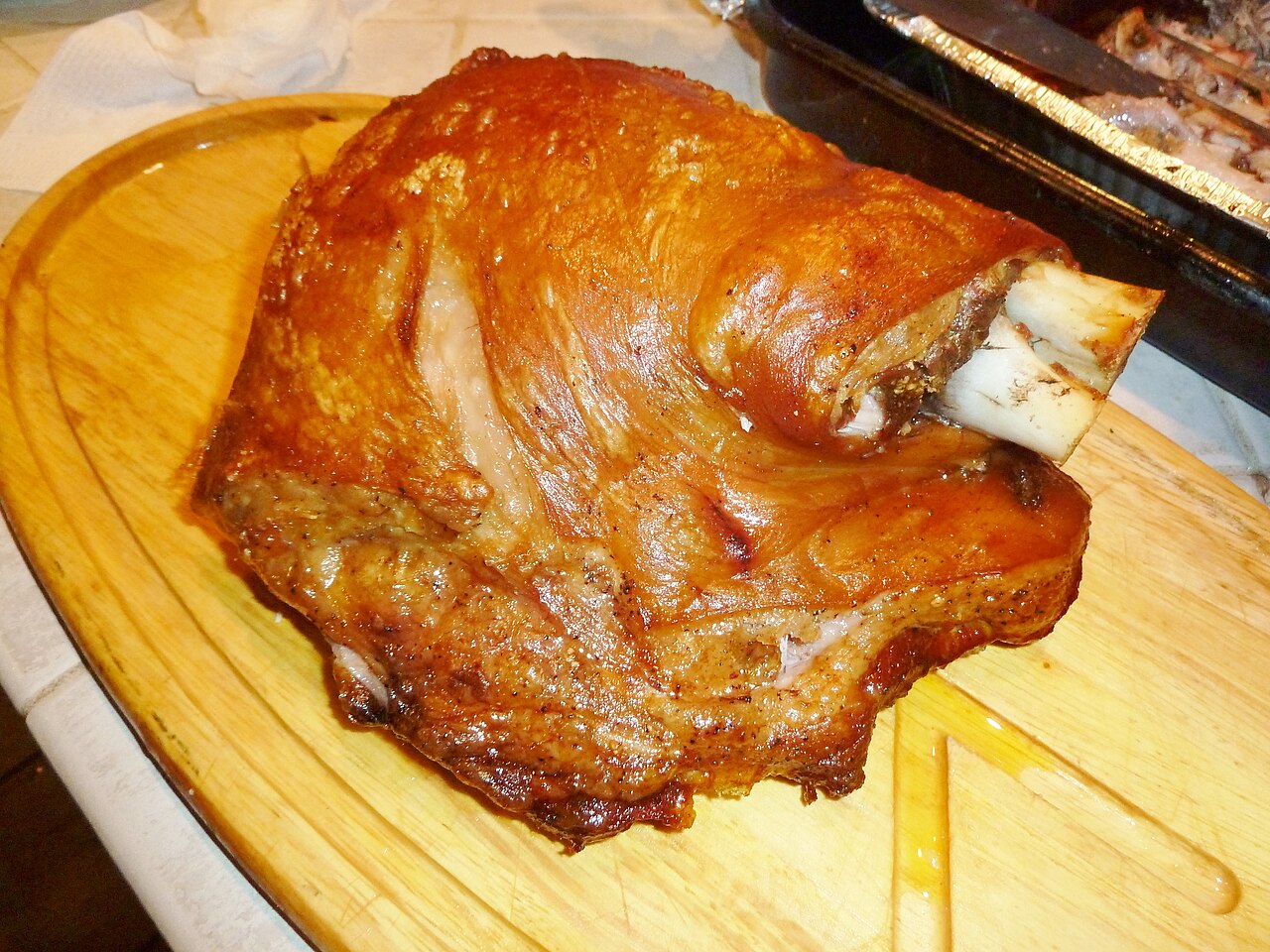 Pernil roasted in the oven