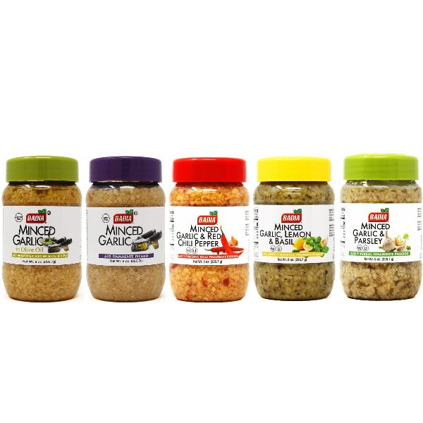 Minced Garlic and Convenience - Badia five flavor minced garlic bundle
