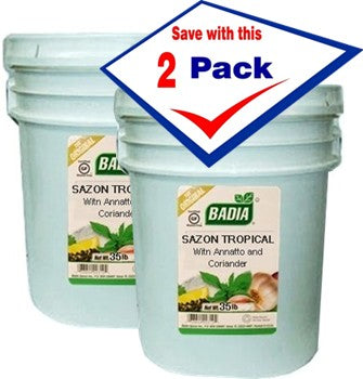 Badia Sazón Tropical with Annatto and Coriander, 35 lb, Pack of 2 — bulk size for restaurants and high-volume kitchens