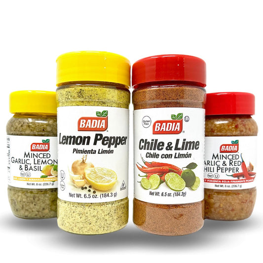 Minced Garlic Lemon & Red Chili Lime Pepper Seasoning - Bundle