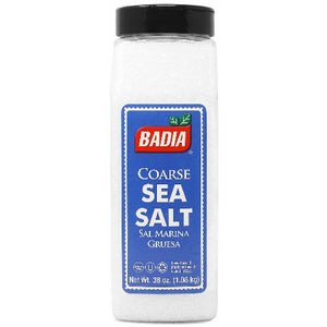 Badia Coarse Sea Salt, 38 oz