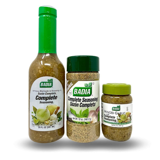 Badia Complete Seasoning® Bundle – Minced Garlic, Seasoning & Marinade
