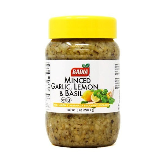 Minced Garlic Lemon & Basil – 8 oz