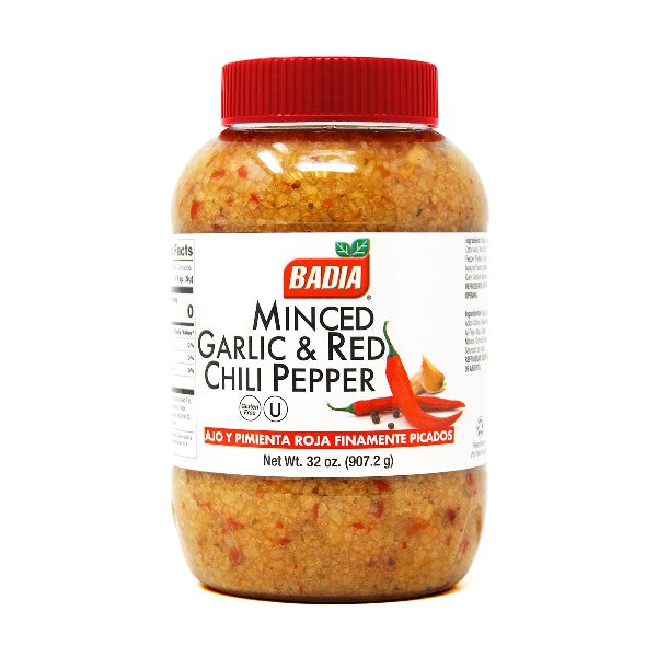 Minced Garlic & Red Chili Pepper – 32 oz