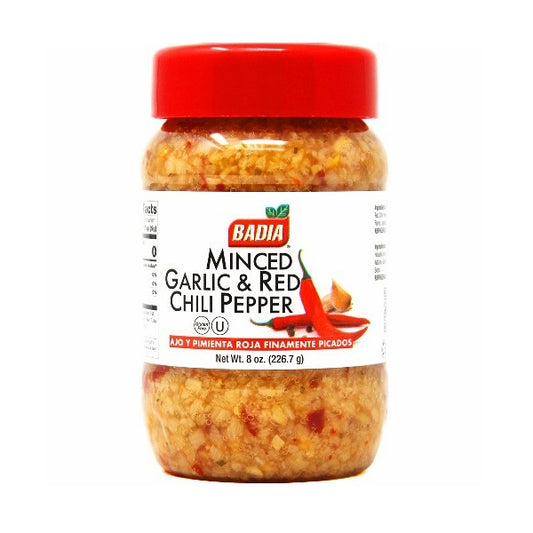 Minced Garlic & Red Chili Pepper – 8 oz