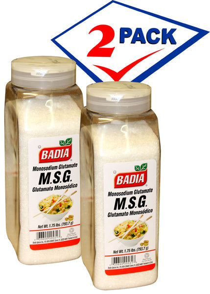 Badia msg, (Monosodium Glutamate) 1.75 lbs. 2 pack.