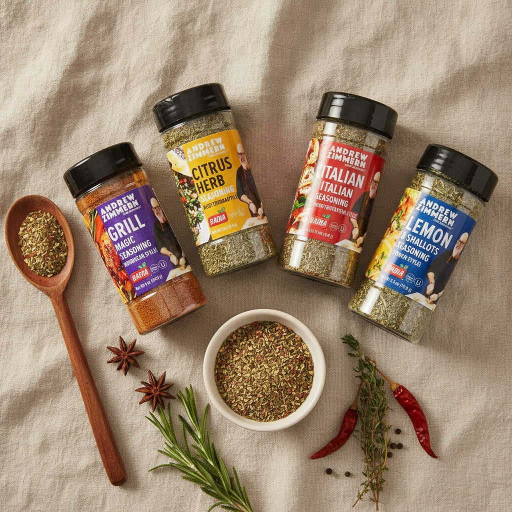 Andrew Zimmern Moroccan, Tuscan, French & Mediterranean Seasoning Bundle — lifestyle