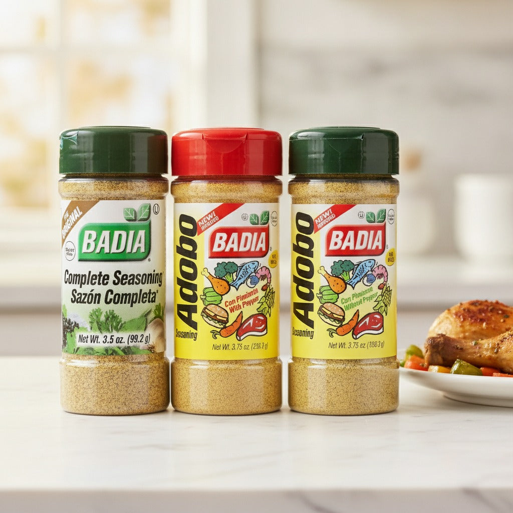 Badia Adobo (with & without Pepper) & Complete Seasoning Bundle — lifestyle