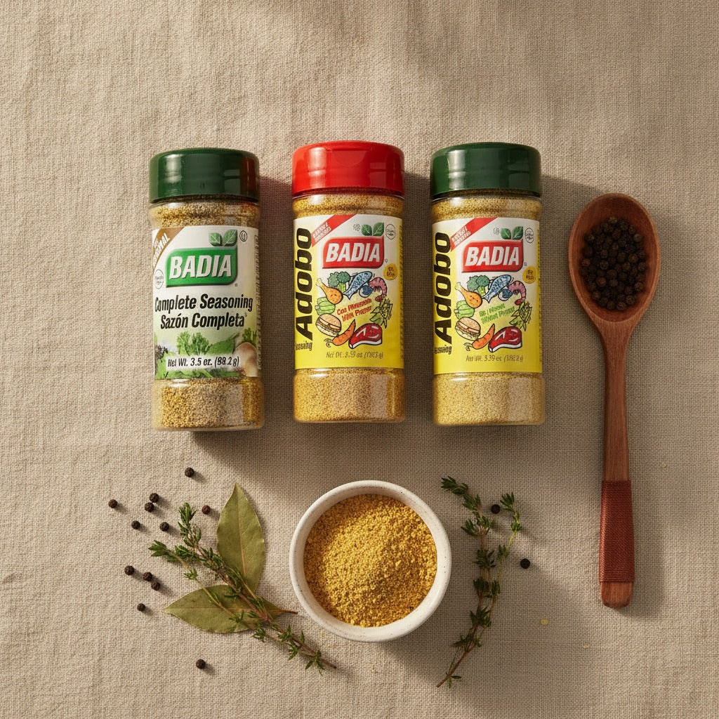 Badia Adobo (with & without Pepper) & Complete Seasoning Bundle — lifestyle