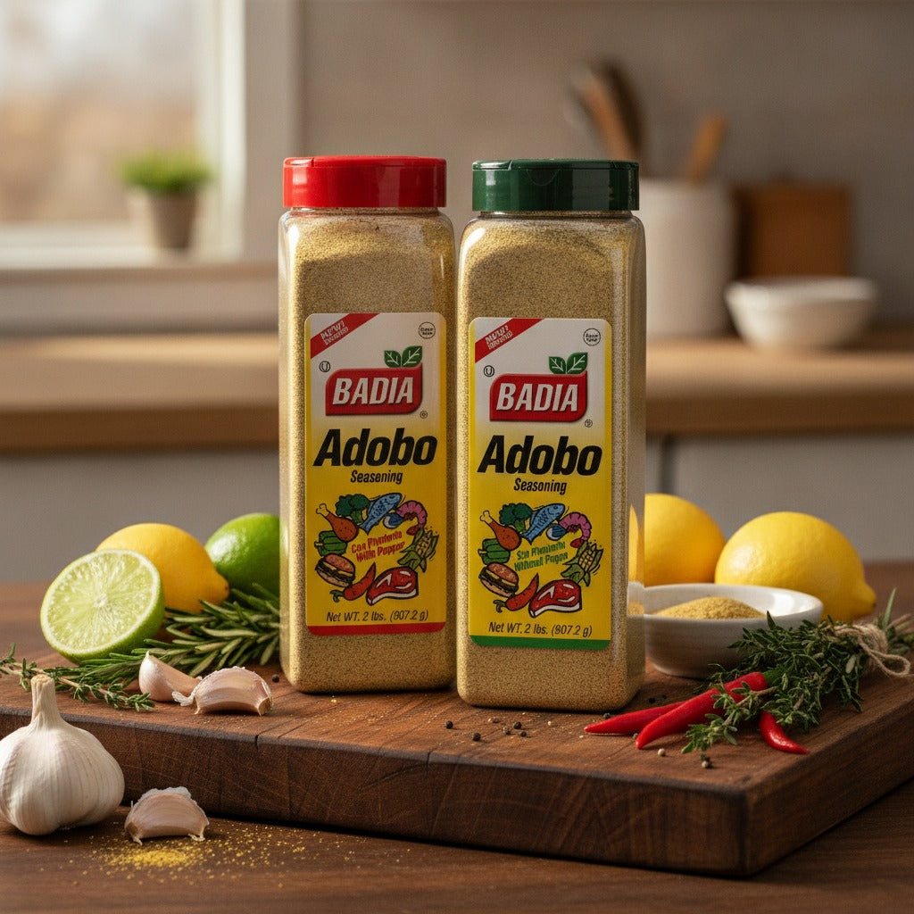 Badia Adobo with Pepper & Adobo without Pepper Bundle — lifestyle
