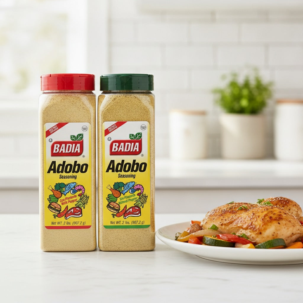 Badia Adobo with Pepper & Adobo without Pepper Bundle — lifestyle