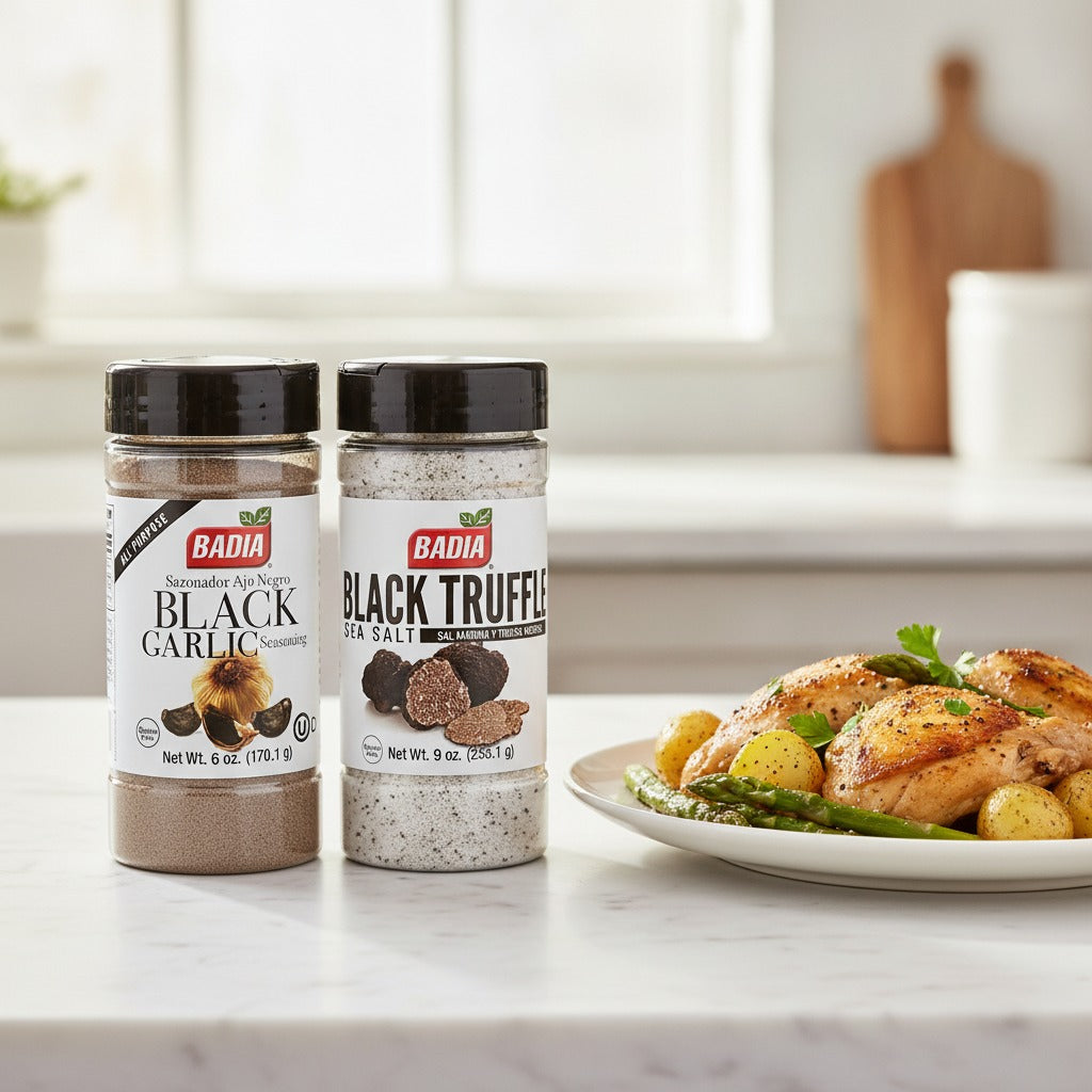 Badia Black Garlic Seasoning & Black Truffle Sea Salt Bundle — lifestyle