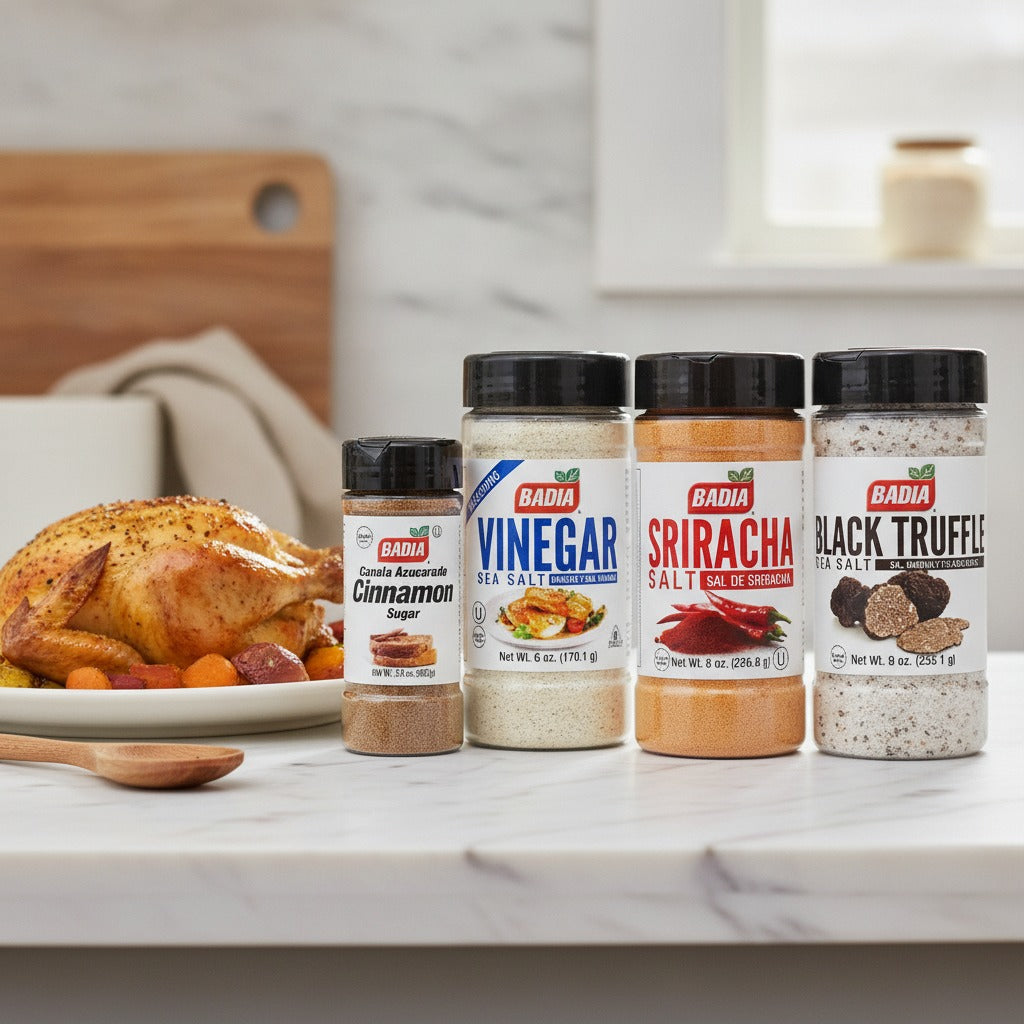 Badia Black Truffle, Sriracha, Vinegar Salt & Cinnamon Sugar Bundle — lifestyle
