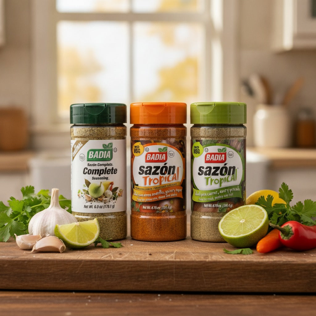 Badia Complete Seasoning, Sazón Tropical & Sazón Tropical with Coriander Annatto Bundle — lifestyle