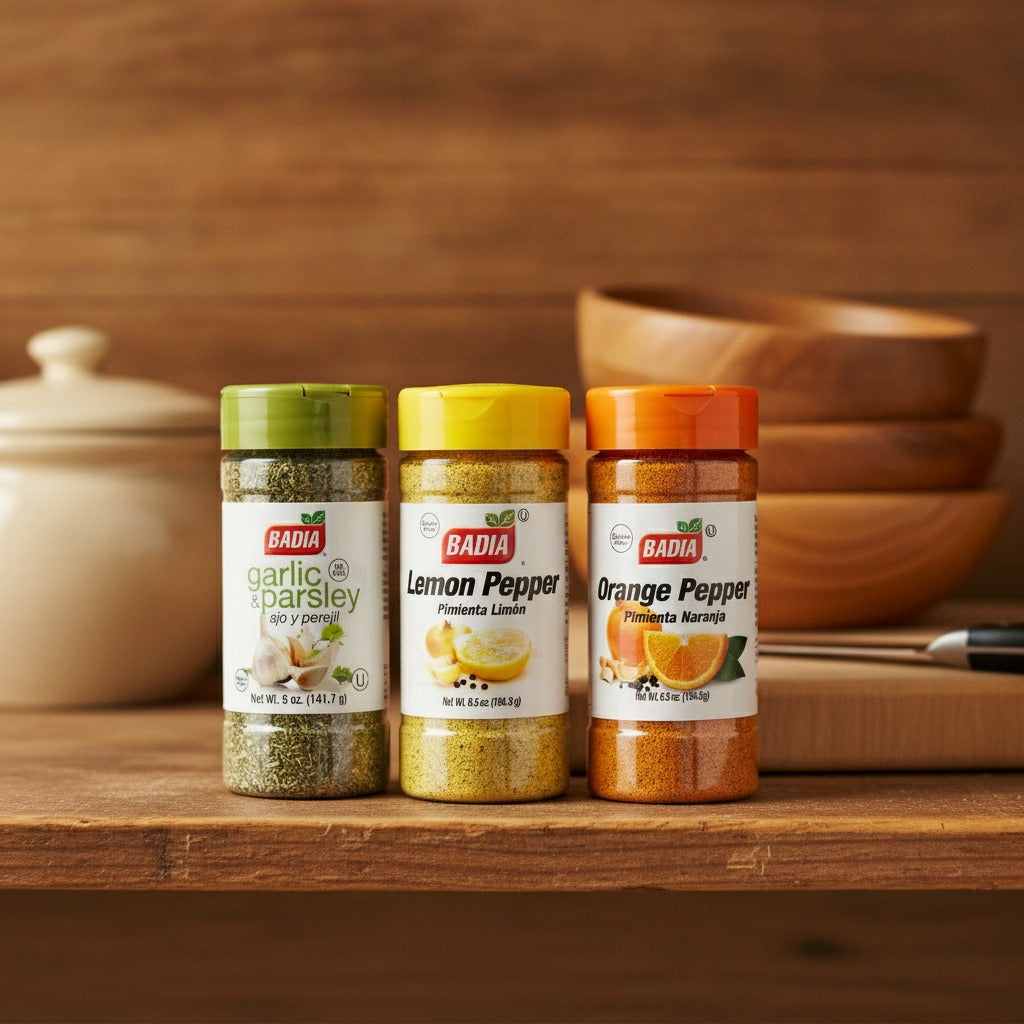 Badia Garlic Parsley, Lemon Pepper & Orange Pepper Bundle — lifestyle
