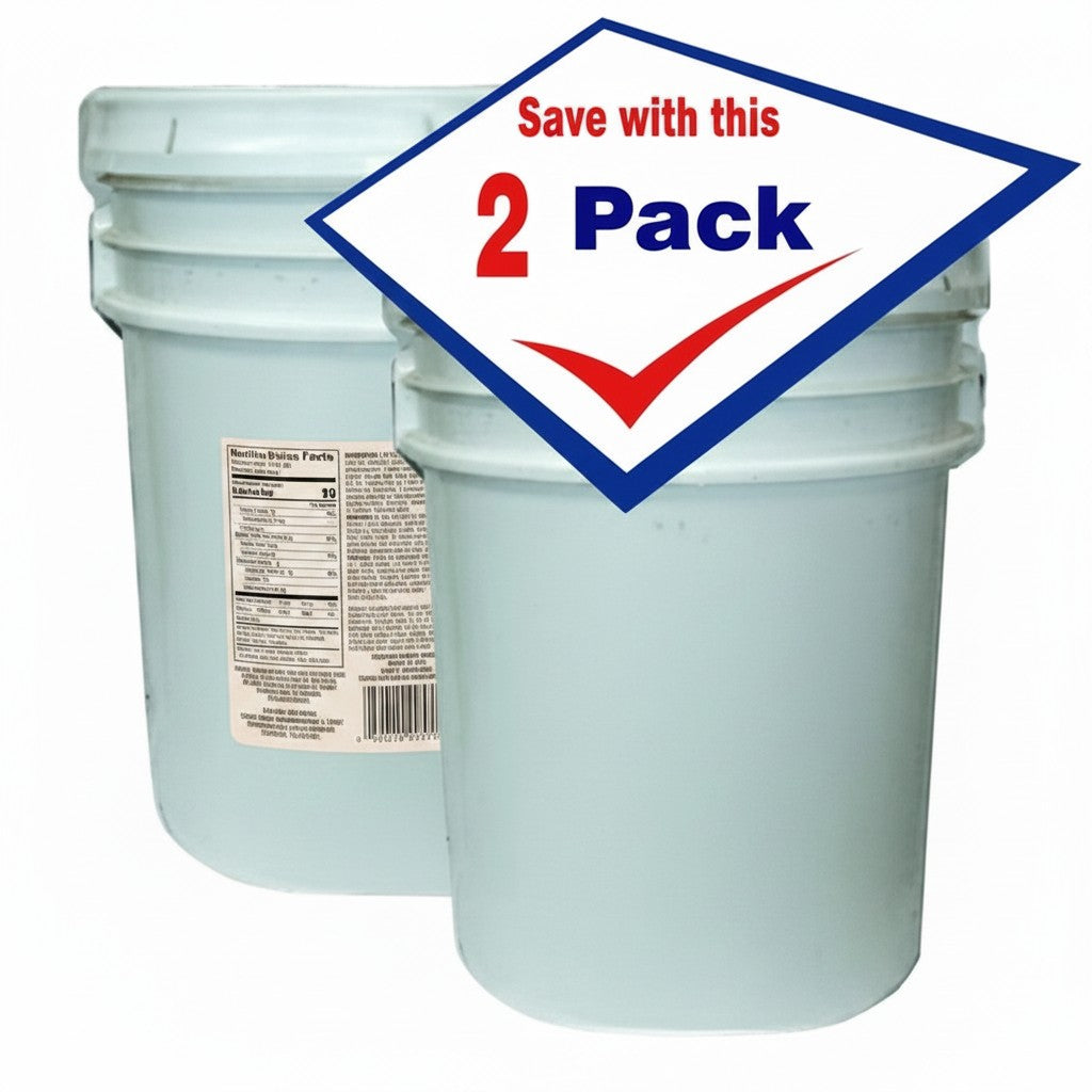 Badia Granulated Garlic Spice, 2 x 30 lb containers. Bulk dehydrated garlic for commercial use.