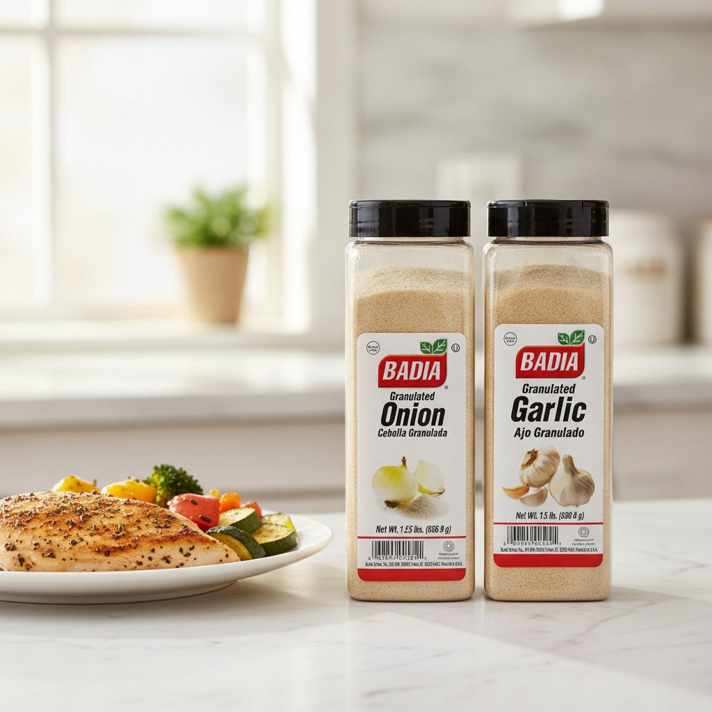 Badia Granulated Onion & Granulated Garlic Bundle — lifestyle