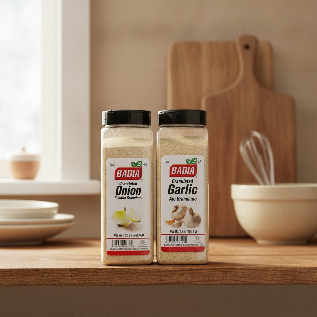 Badia Granulated Onion & Granulated Garlic Bundle — lifestyle
