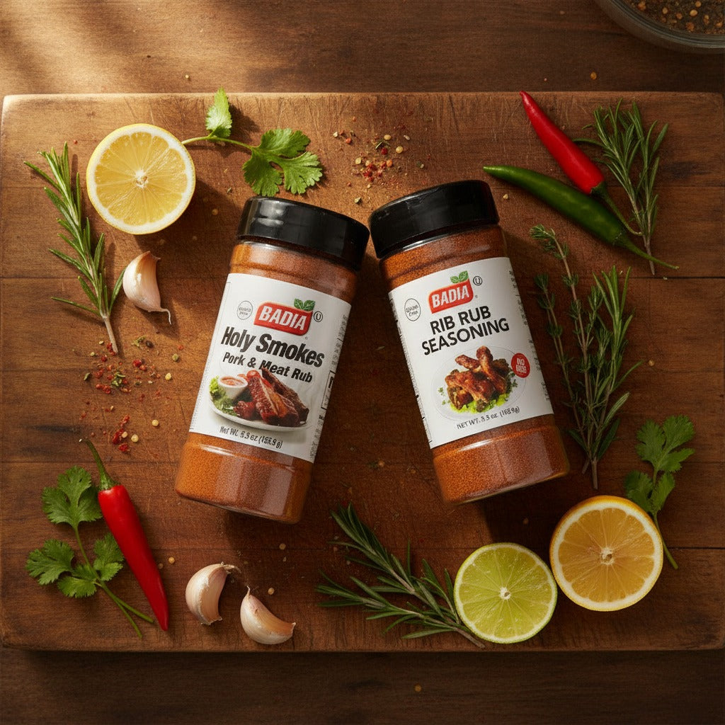 Badia Holy Smokes Pork Rub & Rib Rub Bundle — lifestyle