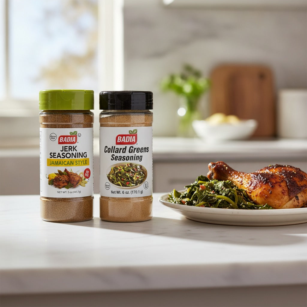 Badia Jerk Seasoning & Collard Greens Seasoning Bundle — lifestyle