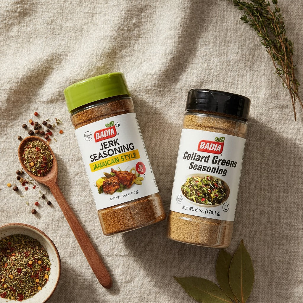 Badia Jerk Seasoning & Collard Greens Seasoning Bundle — lifestyle