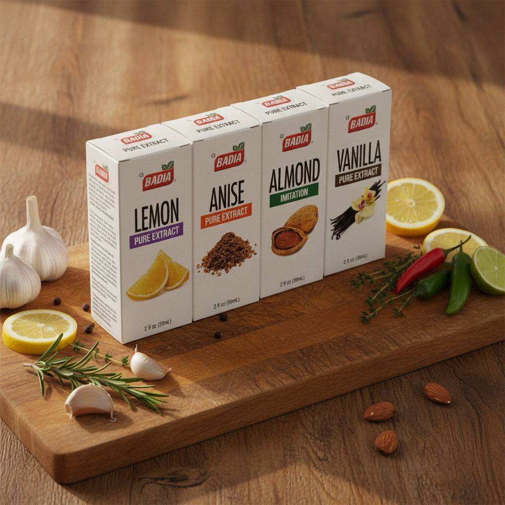 Badia Lemon, Almond, Anise & Vanilla Extracts Bundle — lifestyle