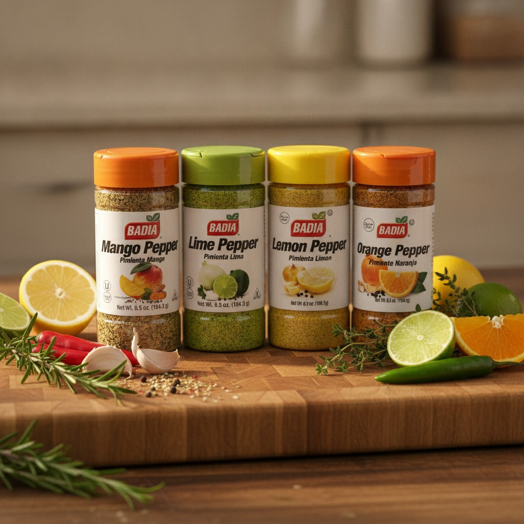 Badia Mango, Lime, Lemon & Orange Pepper Bundle — lifestyle