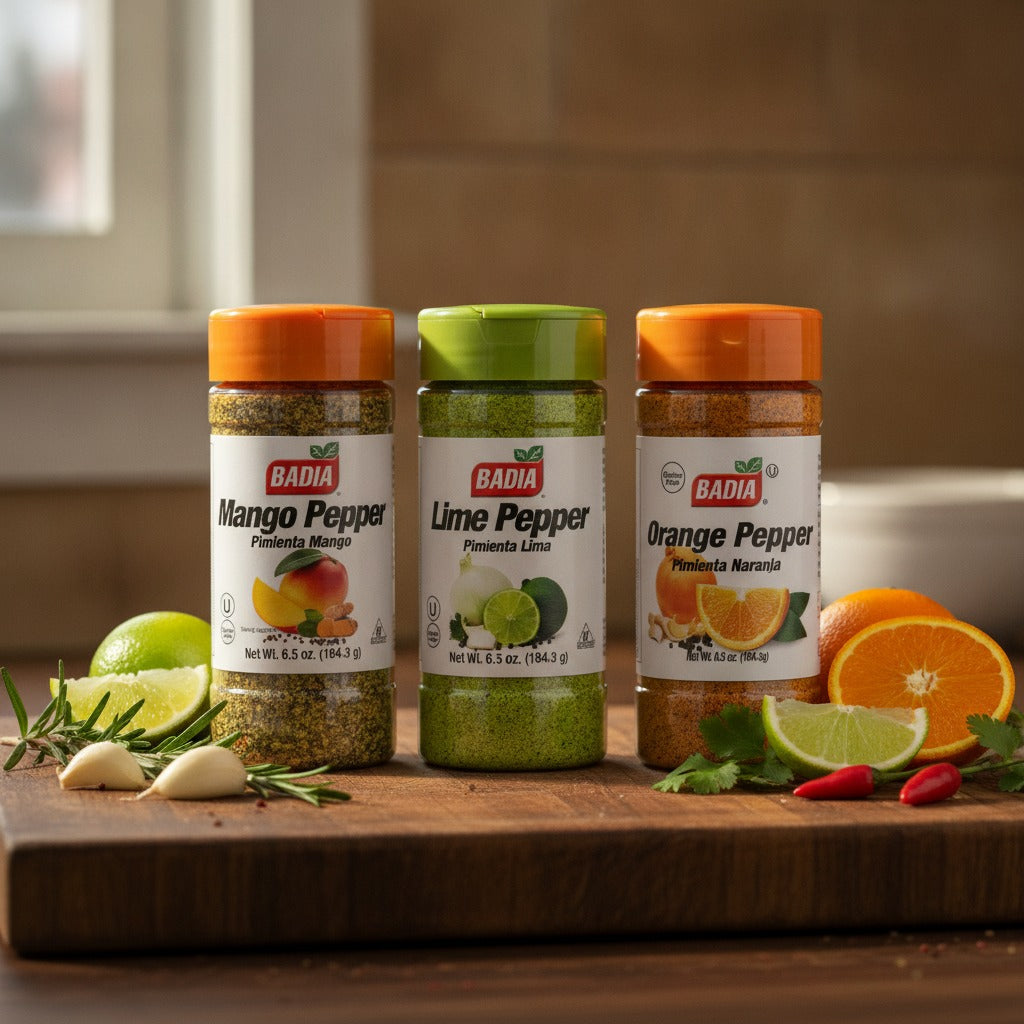 Badia Mango Pepper, Lime Pepper & Orange Pepper Bundle — lifestyle
