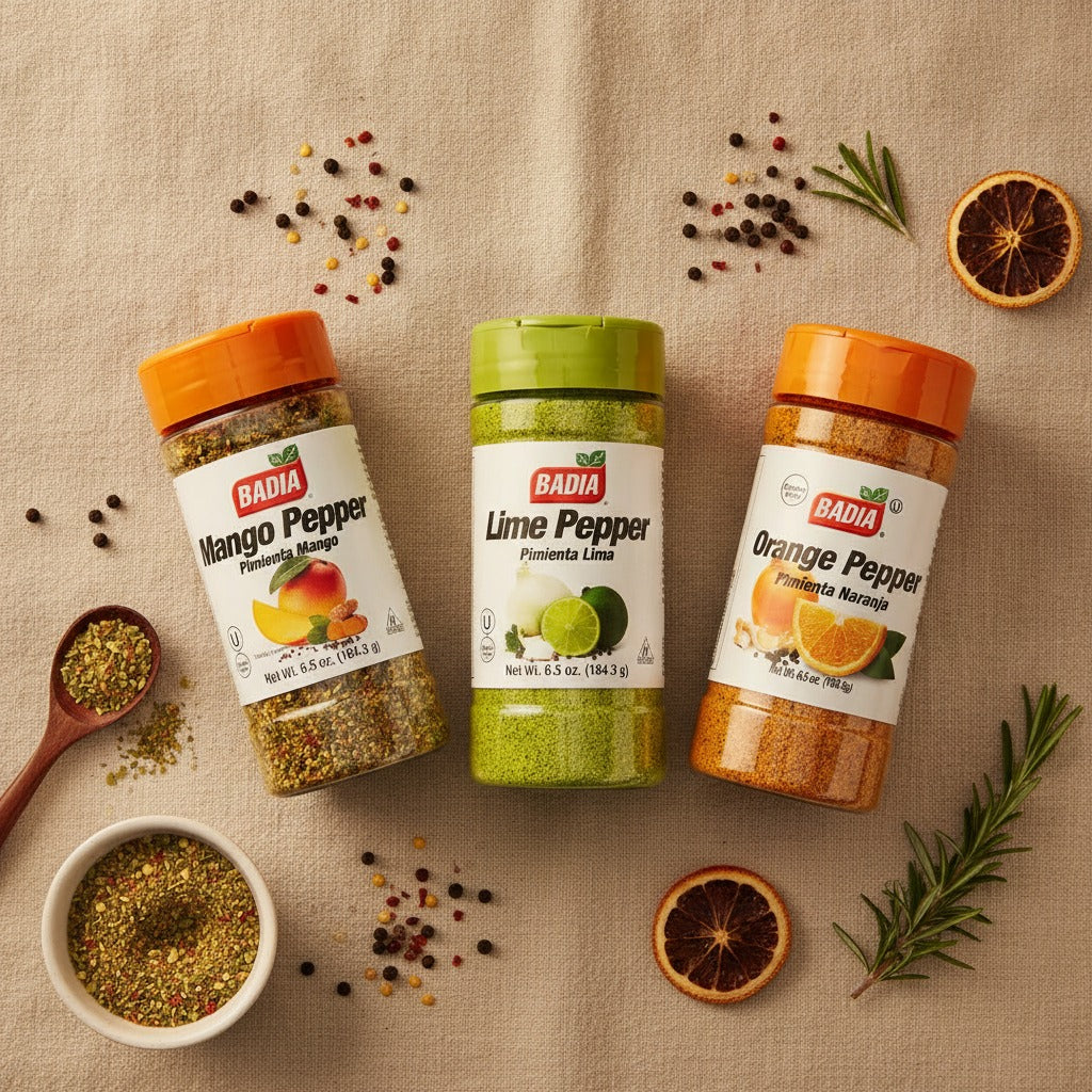 Badia Mango Pepper, Lime Pepper & Orange Pepper Bundle — lifestyle