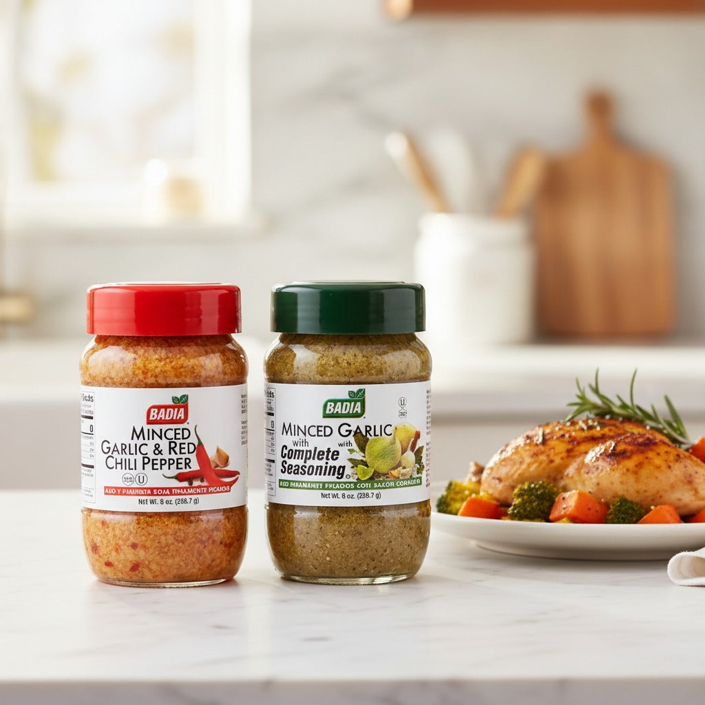 Badia Minced Garlic Complete Seasoning & Red Chili Pepper Bundle — lifestyle