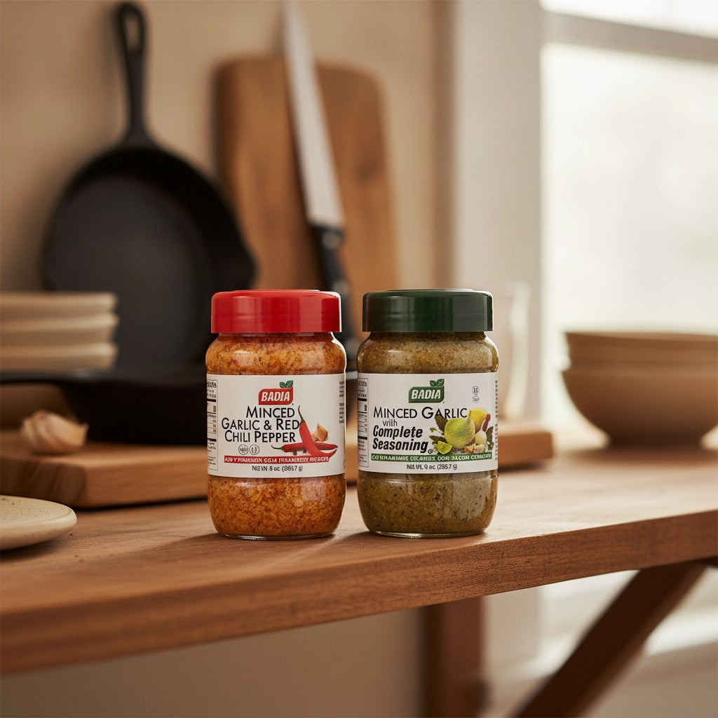 Badia Minced Garlic Complete Seasoning & Red Chili Pepper Bundle — lifestyle