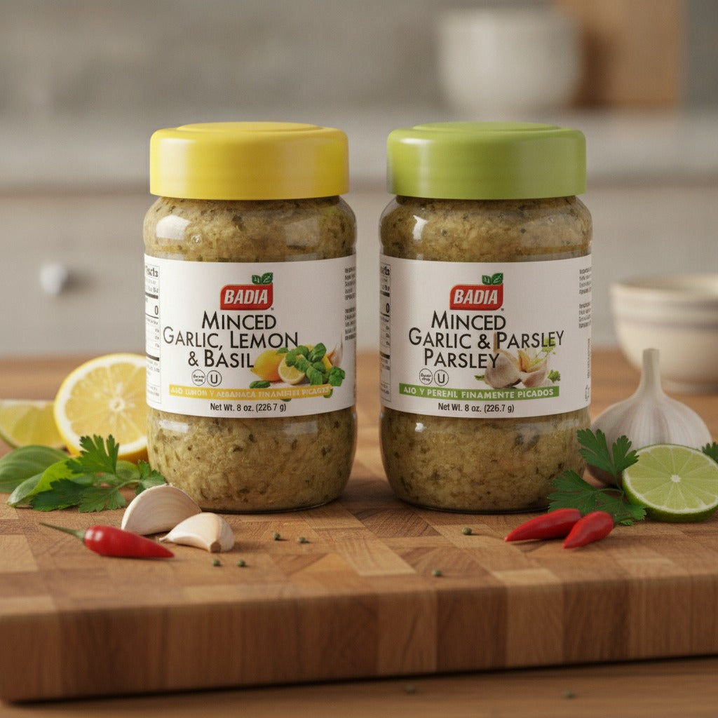 Badia Minced Garlic Lemon Basil & Minced Garlic Parsley Bundle — lifestyle