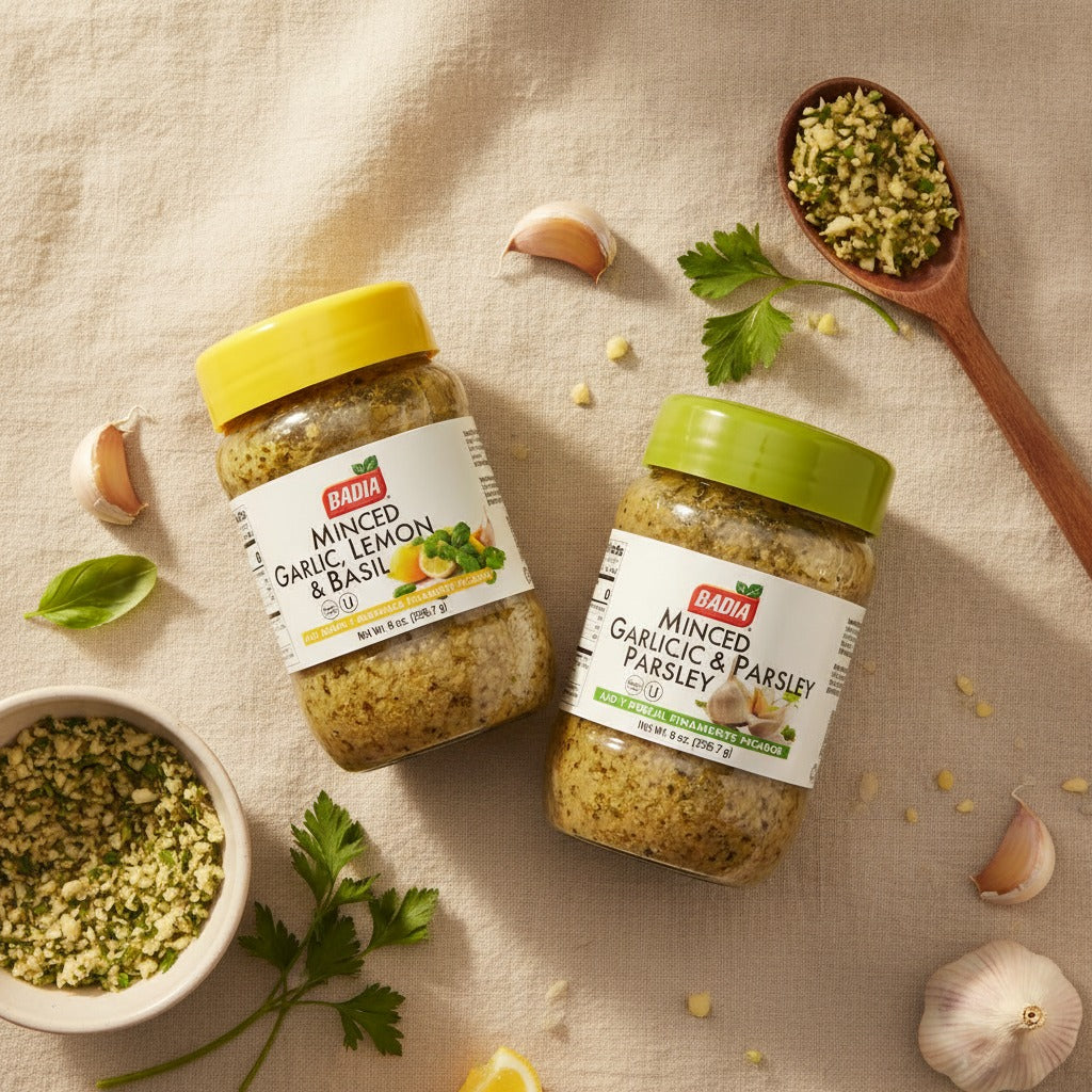 Badia Minced Garlic Lemon Basil & Minced Garlic Parsley Bundle — lifestyle
