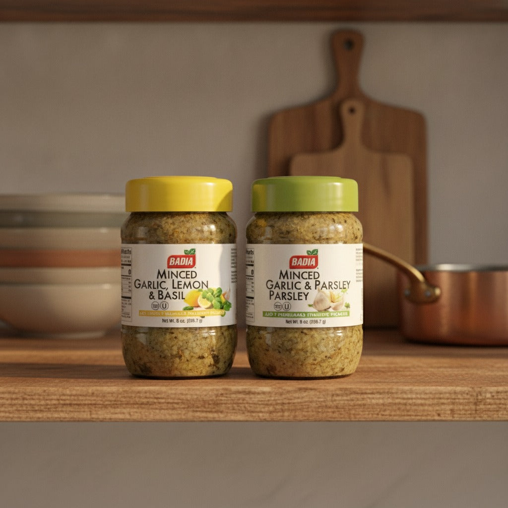 Badia Minced Garlic Lemon Basil & Minced Garlic Parsley Bundle — lifestyle
