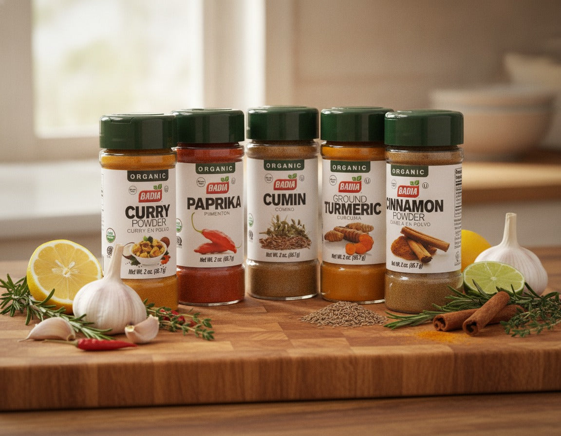Badia Organic Curry, Paprika, Cumin, Turmeric & Cinnamon Bundle — lifestyle