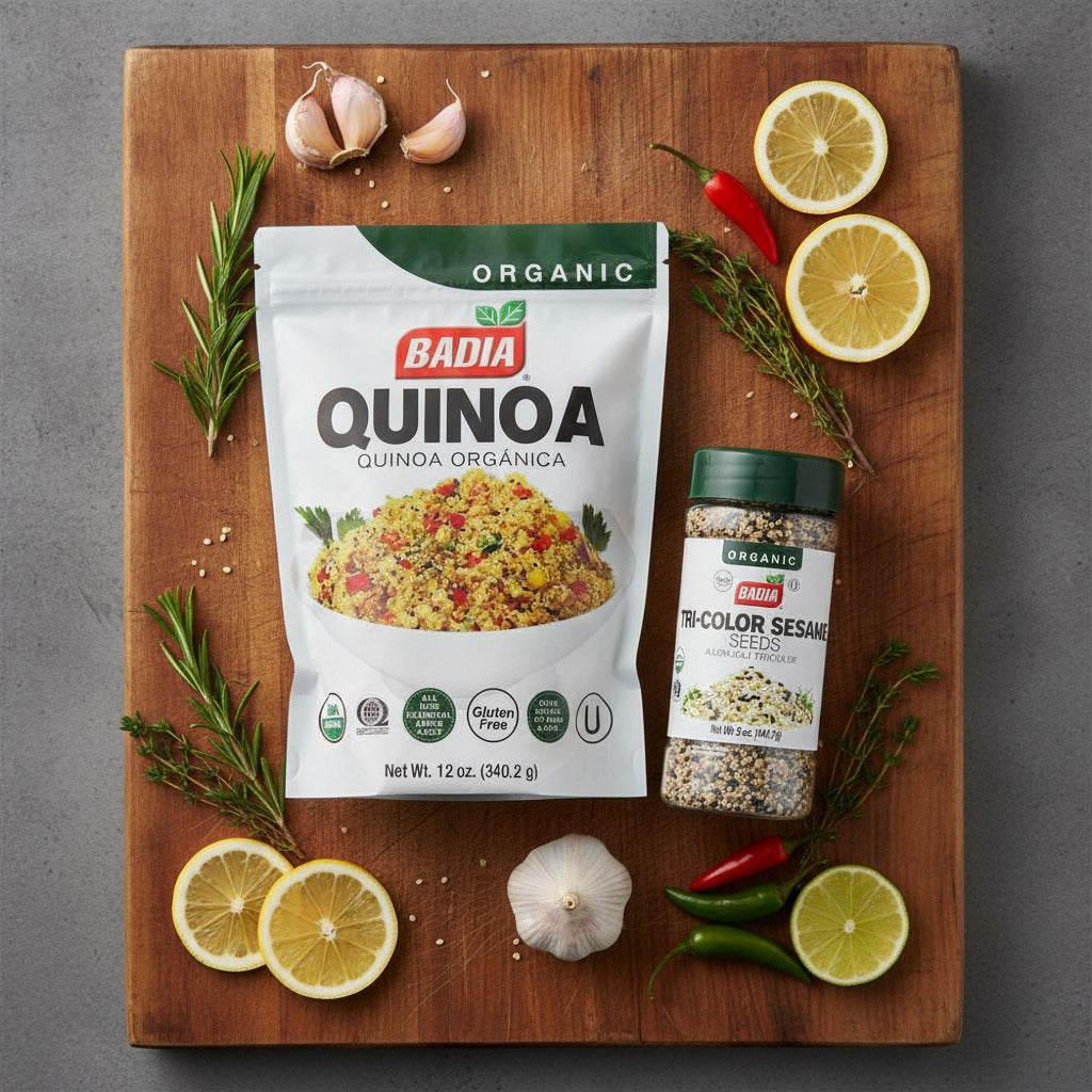 Badia Organic Quinoa & Tri-Color Sesame Seeds Bundle — lifestyle