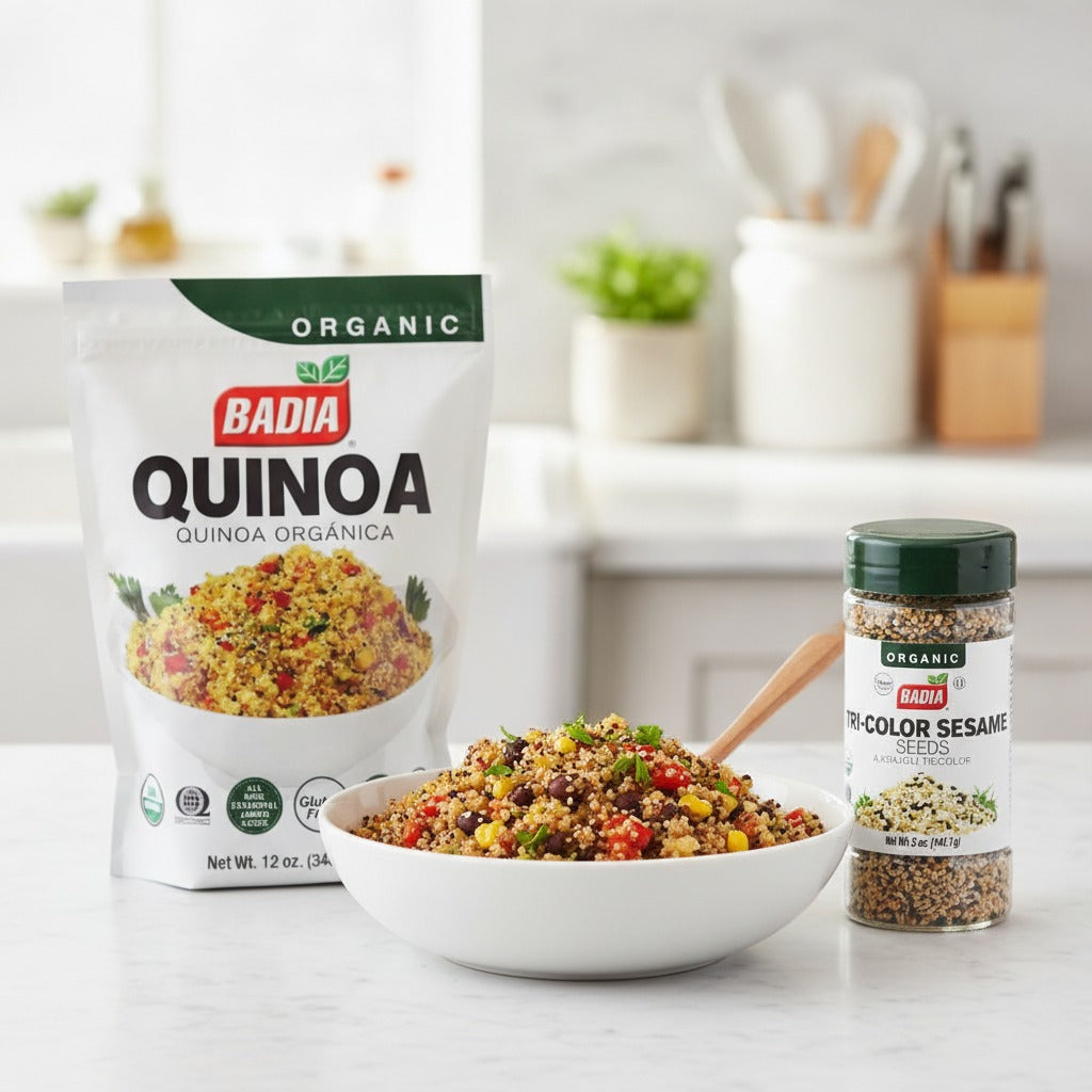 Badia Organic Quinoa & Tri-Color Sesame Seeds Bundle — lifestyle