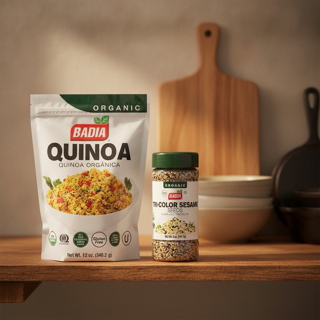 Badia Organic Quinoa & Tri-Color Sesame Seeds Bundle — lifestyle