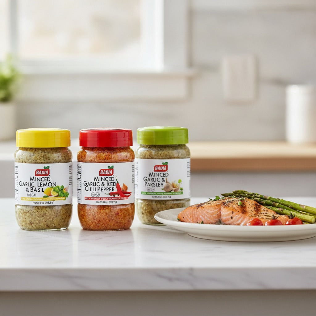 Badia Parsley, Lemon Basil & Red Chili Minced Garlic Bundle — lifestyle